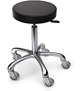 TASALON Rolling Stool - Adjustable Stool with Wheels - Soft Swivel Workbench Stool- Desk Stool Ch...