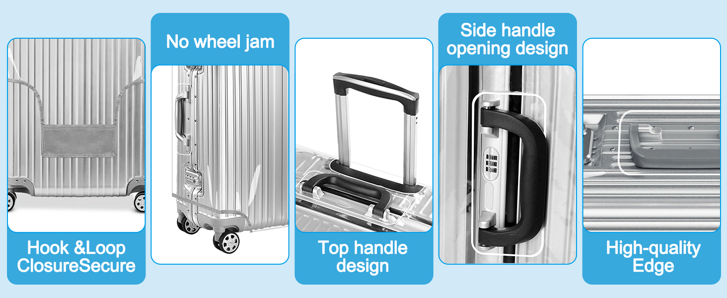 Clear PVC Suitcase Cover Tough Protector