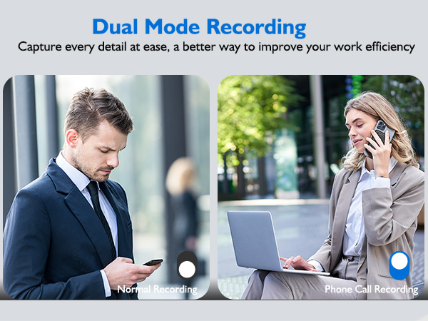 Voice recorder Dual Mode Recording