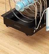 Golener Pots and Pans Organizer Under Cabinet - 22" Deep Expandable Pot Organizers inside Cabinet...