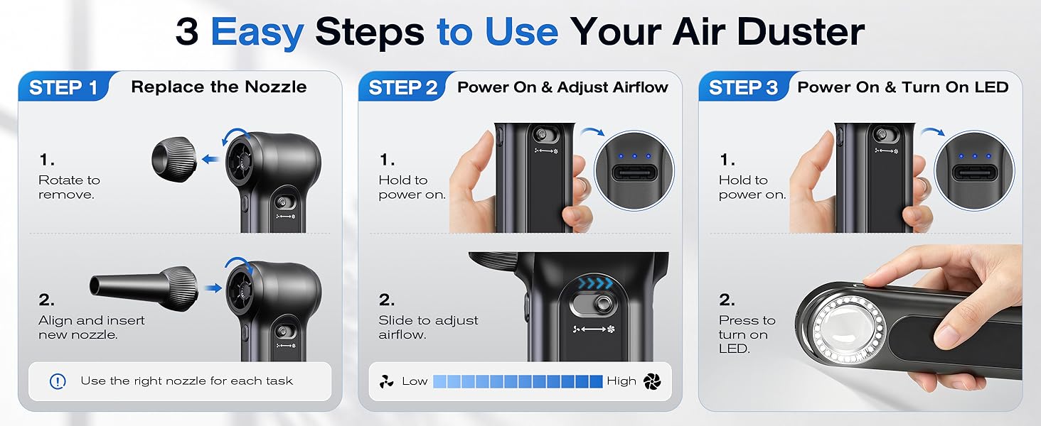 3 Easy Steps to Use Electric Duster