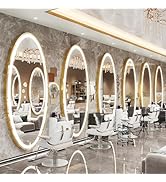 FENNIO 70" x 36" Large Wall Mounted Mirror with LED Lights, Oval Full Length LED Lighted Full Bod...