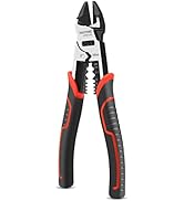 HAUTMEC 8" Wire Cutters,Pro-High Leverage Diagonal Pliers,4 in 1 Multifunction Heavy Duty Side Cu...