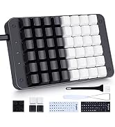 Koolertron All 48 Programmable Keyboard, Single-Handed Programmable Macro Mechanical Keyboard, 32...