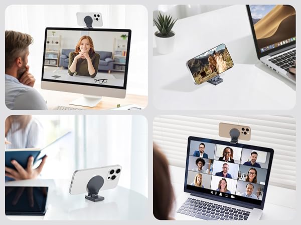 Laptop Phone Mount Grey