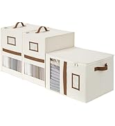 StorageWorks 3-Pack Bed Sheet Organizers and Storage, Foldable Bedsheet Holder for Linen Closet, ...
