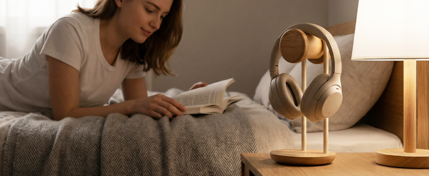 Series of lifestyle images showing relaxed domestic scenes with soft lighting and comfortable home settings.
