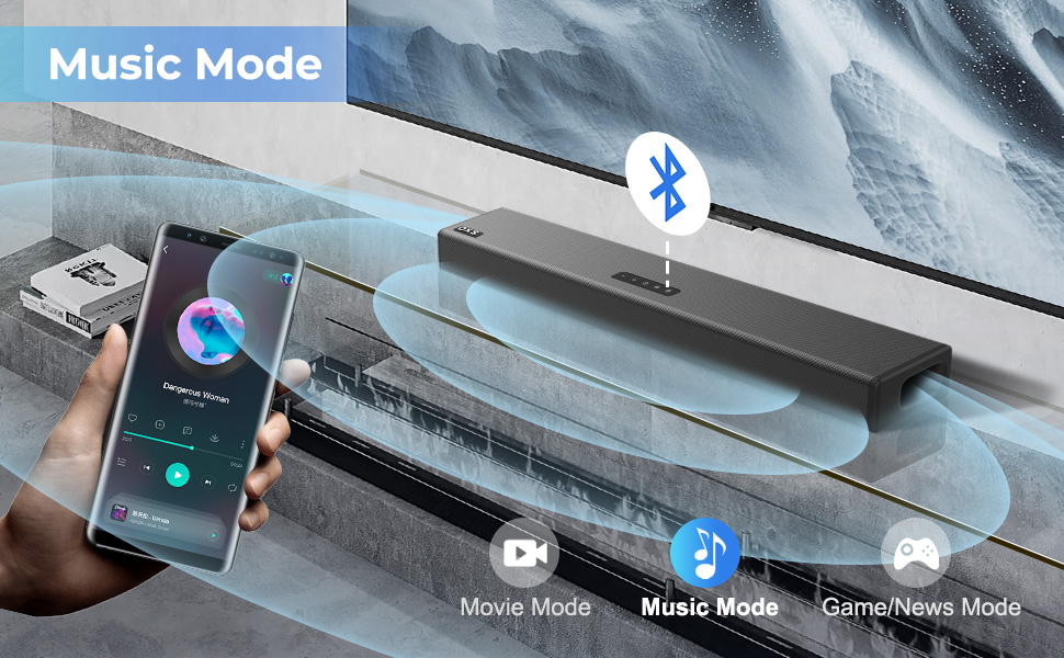 sound bar for music; sound bar with bluetooth