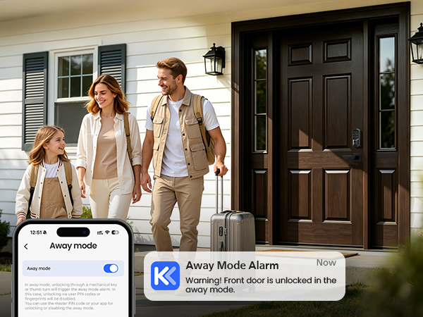 Built in WiFi App Remote Control unlock while you're vacationing