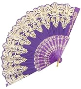 EOSAU Handheld Chinese Folding Fan Hand Fans for Women Foldable Bulk for Party Wedding Church Dan...