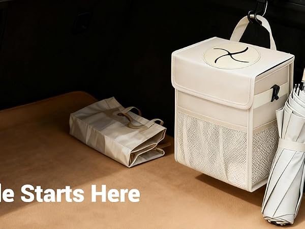 car garbage can