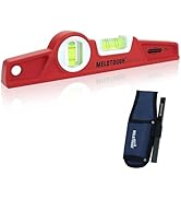 MELOTOUGH 10 Inch Die-Cast Magnetic Torpedo Level,Magnetic Level for Carpenter,Construction,Scaff...