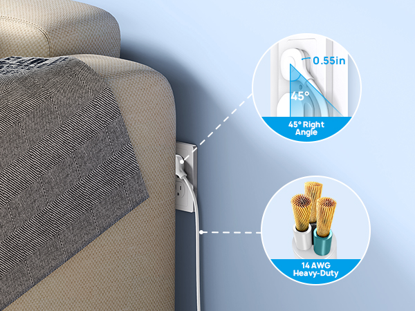 flat plug power strip