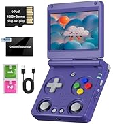 RG34XXSP Foldable Retro Handheld Game Console , 3.4 Inch IPS Screen Linux System Sunken Dual Joys...