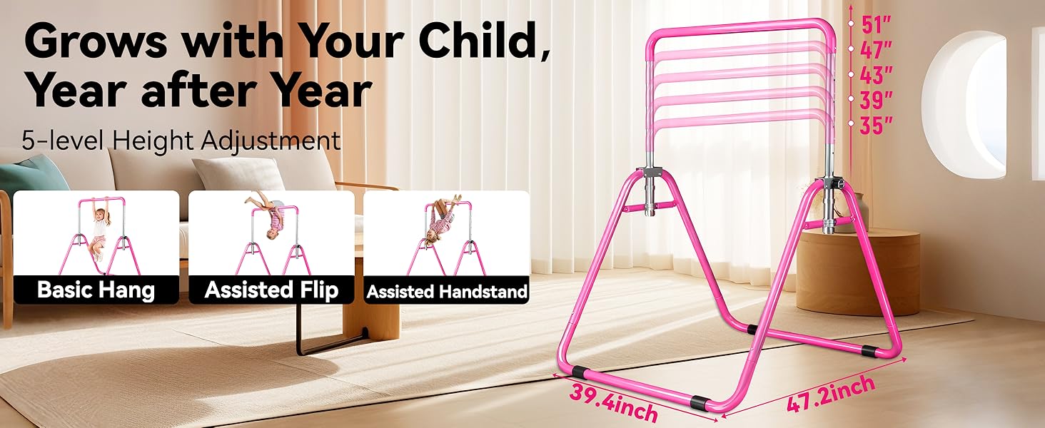 gymnastic bars for kids at home
