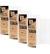 Chell 16" x 24" Small Trifold Poster Board, Corrugated Project Boards, White, 4 Pack