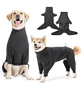 Dog Sweater Coat Winter Clothes for Small Medium Large Pets, High Collar Warm Full Body Dog Pajam...