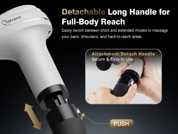 cotsoco Massage Gun with Upgraded Extension Handle