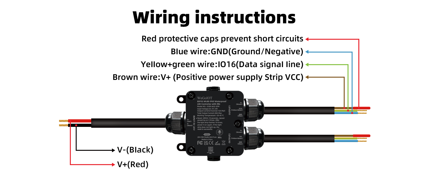 Waterproof ESP32 WLED Controller