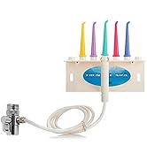 Water Flosser for Family Use 5 Color Jet Tips for Faucet & Shower, Oral Irrigator Non-Electric Sa...