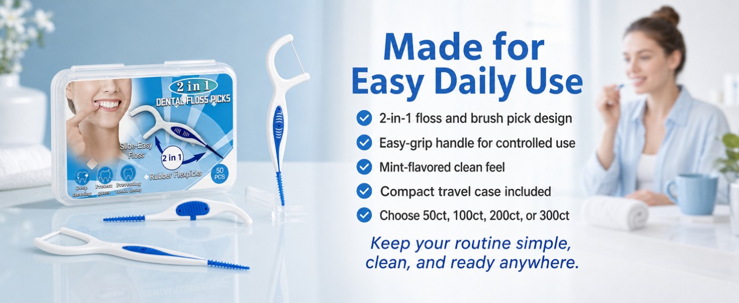 Dental Floss Picks Interdental Brushes