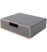 XNONE Desk Organizer with Drawer,Stackable Storage 1 Drawer Organizer,PU Leather Handmade Desktop...