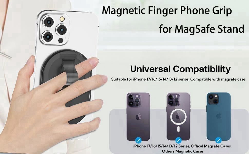 magnetic phone grip for magsafe phone grip
