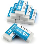 YISAN Erasers,8 Pack,Pencil Eraser,White Erasers Dust-Collecting,Single Line Dust for Drawing,71327