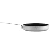 ATiAP Titanium Frying Pan Non Stick Titanium Camping Cookware with Folding Handle Lightweight Coo...