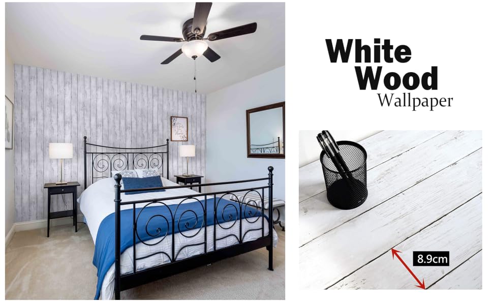 White wood wallpaper