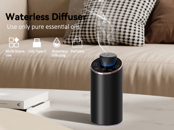 waterless diffuser essential oil scent aromatherapy sentiment portable mini freshener car home room