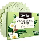 Teenitor Oil Blotting Sheets for Face, 100 Sheets Green Tea Oil Absorbing Tissues Paper, Large 10...