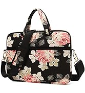 kayond Black Rose Patten water-resistant Laptop Shoulder Messenger Bag Case Sleeve for 14 Inch 14...