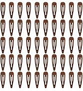 Light Brown Glossy Snap Hair Clips by FLAREANN – 50 PCS, 2 Inch Non-Slip Metal Barrettes, Natural...