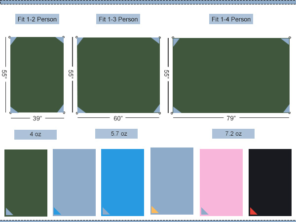 product size, weight,color
