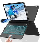 aMZCaSE for iPad (A16) 11th 10th Generation Case with Keyboard, Touchpad & 360°Rotatable for iPad...