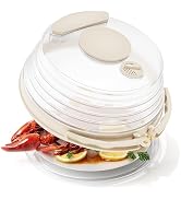 Microwave Splatter Cover for Food with Water Steamer, Collapsible Plastic & Silicone Microwave Pl...