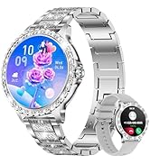 LIGE Smart Watch for Women(Answer/Make Calls),1.3" HD Diamonds Luxury Smartwatch for Android iPho...