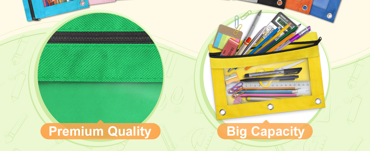 pencil pouch for 3 ring binder