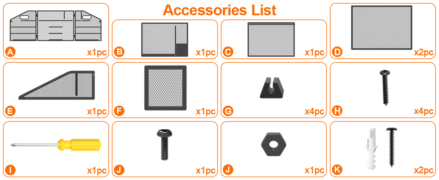 Complete Parts and Components List