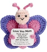 WEYON Mom Gifts for Mothers Day from Daughter Son, Mini Crochet Butterfly for First New Bonus Mom...