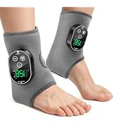 2PCS Cordless Foot Massager for Neuropathy, 3000mAh Rechargeable Ankle Heating Pad with Massage f...