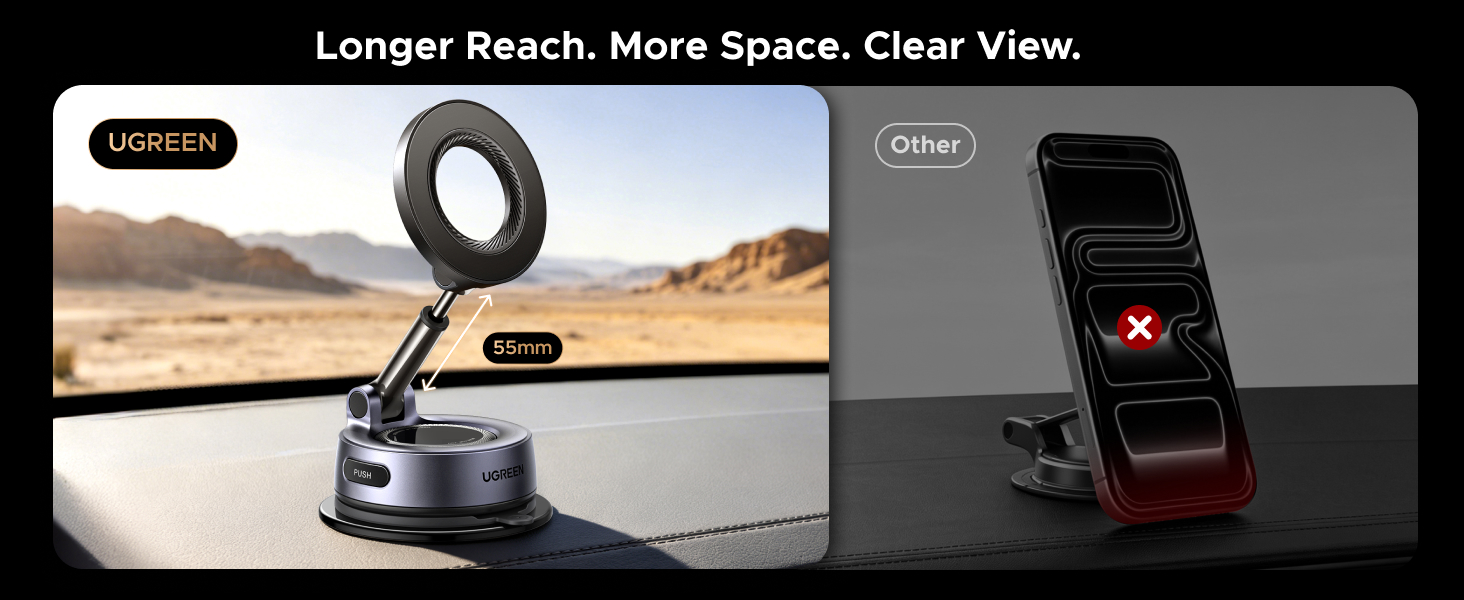 Longer Reach. More Space. Clear View