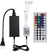 Yiliaw 44 Keys IR Remote Controller Kit, Wireless Rectifier Control Box and DC 12V 5A 60W Power S...