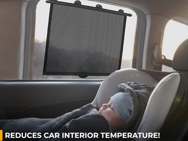 EcoNour Car Retractable Side Window Sunshade