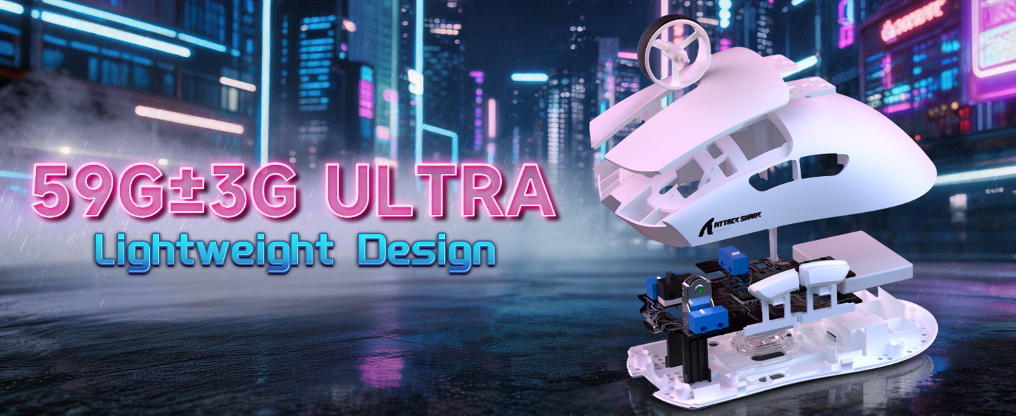 59G±3g Ultra Lightweight Design