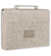 Christian Art Gifts Premium Vegan Leather Fashion Bible Cover for Women: My Grace is Sufficient f...