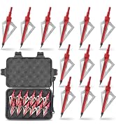 AREYCVK Archery Broadheads, 100 Grains Screw in Arrow Archery 3 Blades Hunting Heads Arrow Tips C...