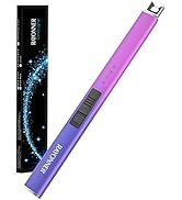 RAYONNER Lighter Electric Lighter Candle Lighter USB Lighter with Safety Switch Rechargeable Flam...