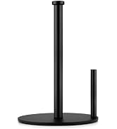 Black Paper Towel Holder, Countertop Paper Towel Holder, Steady Paper Roll Holder, Weighted Paper...